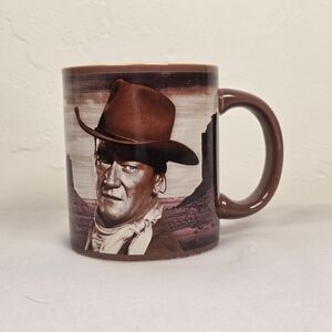Brown Western-Themed Ceramic Coffee Mug